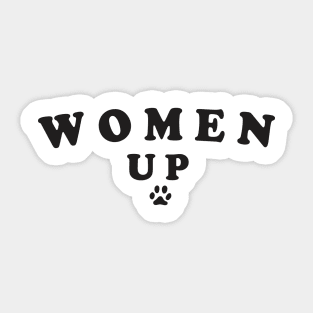 Women Up Love Dog Sticker